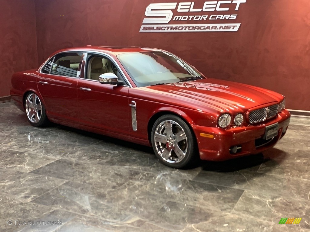 2008 XJ XJ8 L - Radiance Red Metallic / Champagne/Mocha photo #3