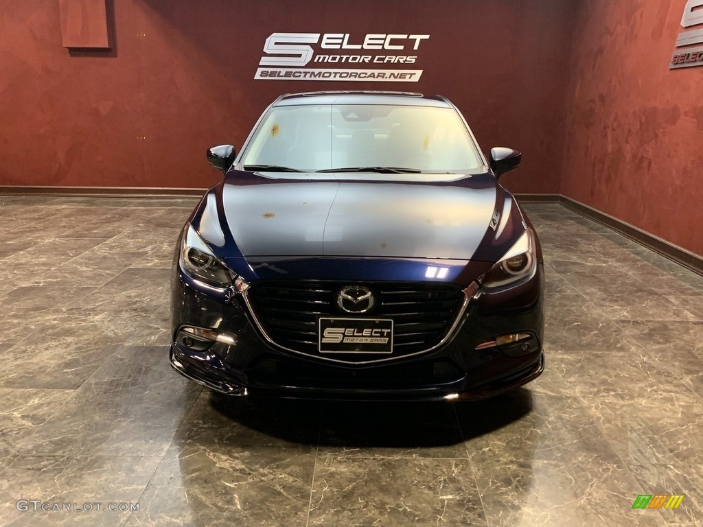 2017 MAZDA3 Grand Touring 4 Door - Deep Crystal Blue Mica / Parchment photo #2
