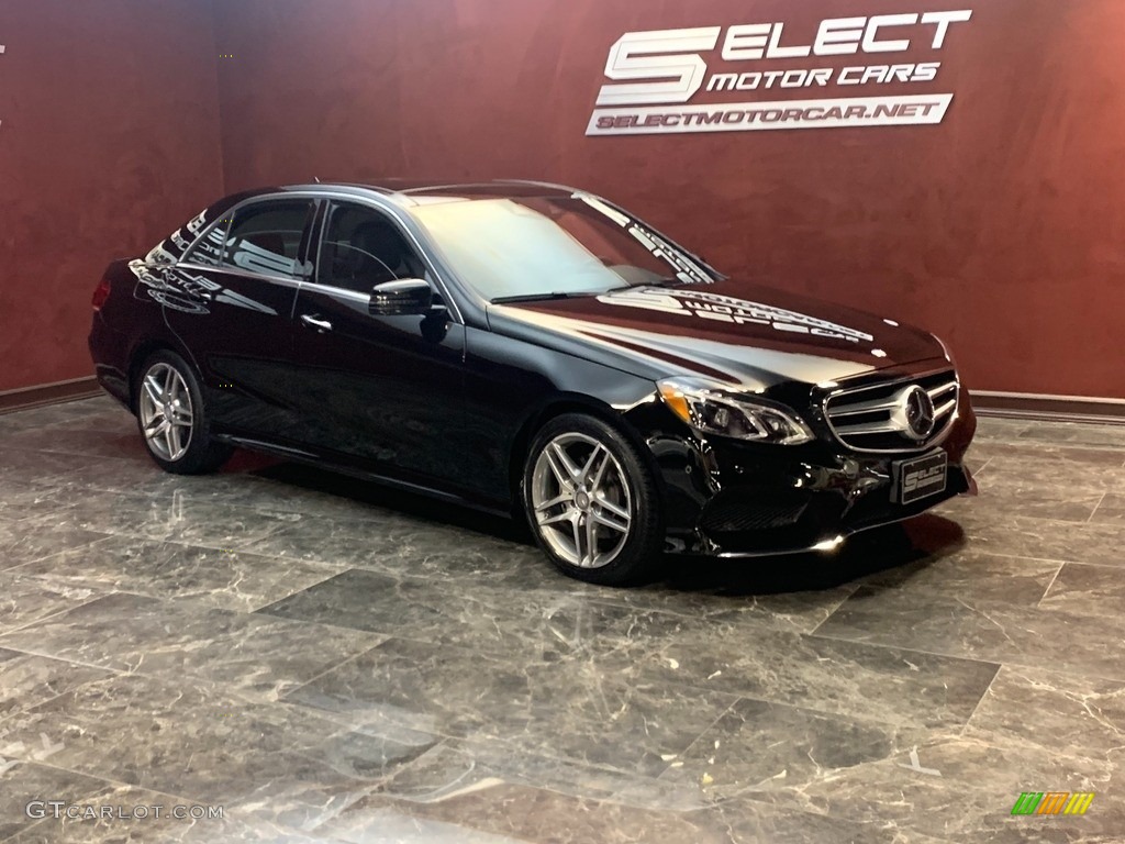 2016 E 400 4Matic Sedan - Black / Black photo #1