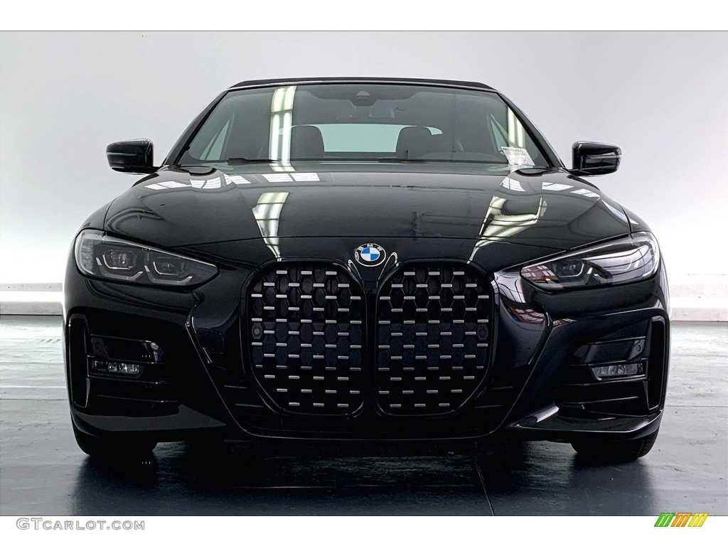 2021 4 Series 430i Convertible - Black Sapphire Metallic / Tacora Red photo #2