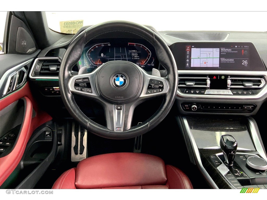 2021 BMW 4 Series 430i Convertible Tacora Red Dashboard Photo #146174634
