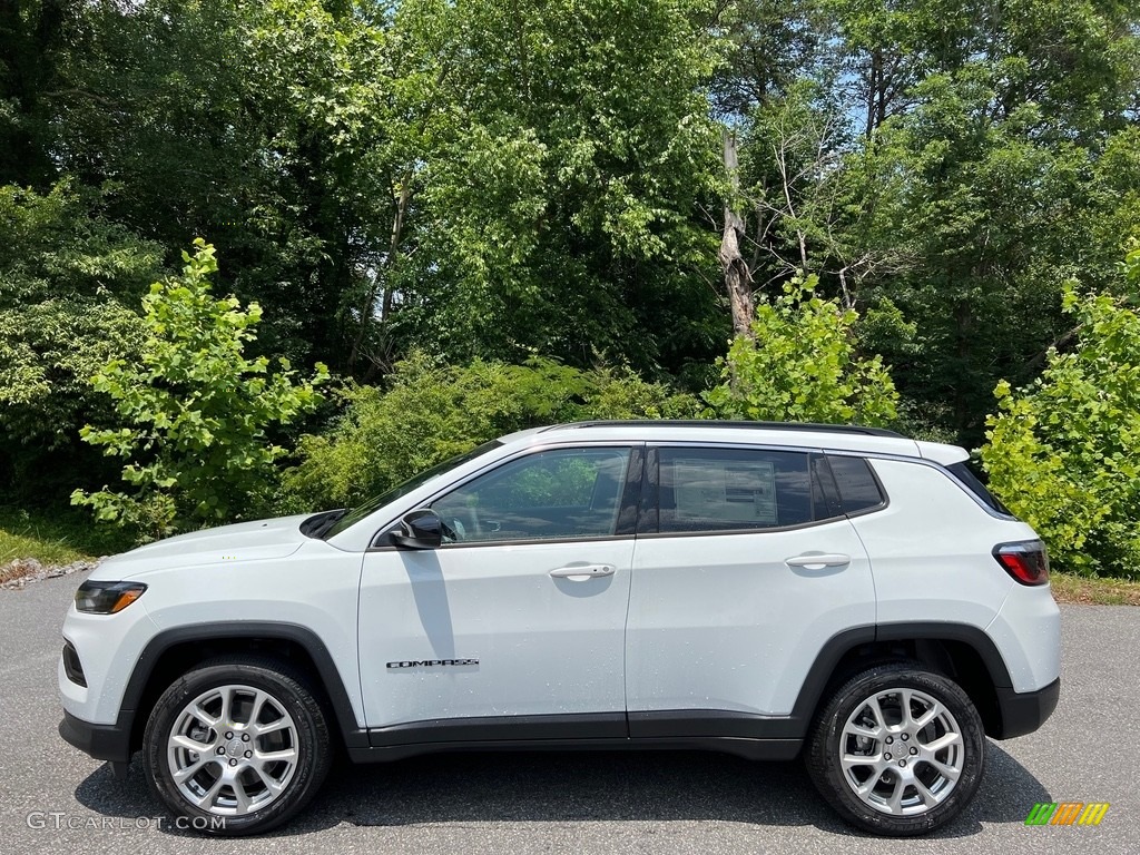 Bright White 2023 Jeep Compass Latitude Lux 4x4 Exterior Photo #146174738