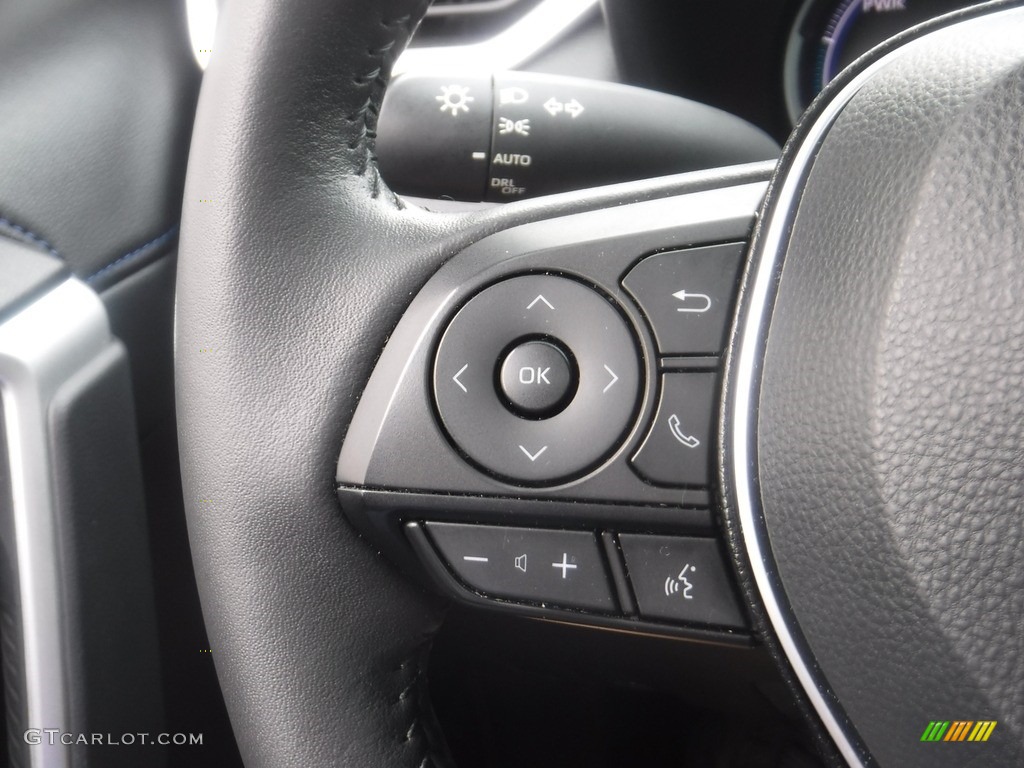 2022 Toyota RAV4 XSE AWD Hybrid Black Steering Wheel Photo #146174775