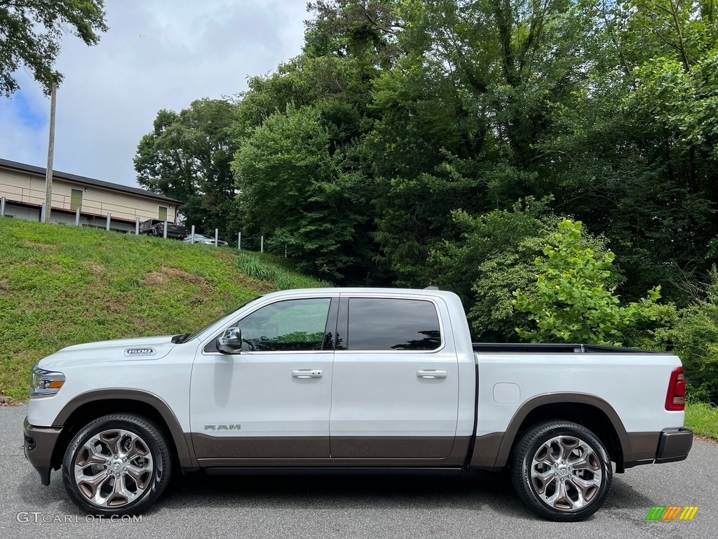 2023 1500 Long Horn Crew Cab 4x4 - Ivory White Tri-Coat Pearl / Black/New Saddle photo #1