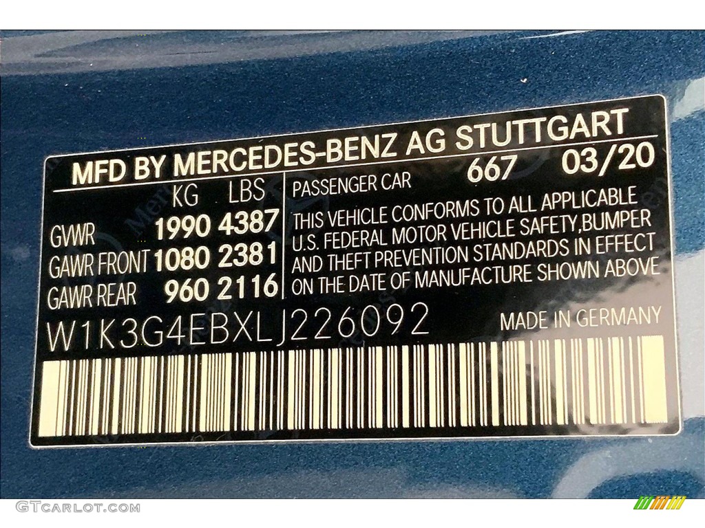 2020 A 220 Sedan - Denim Blue Metallic / Macchiato Beige photo #33