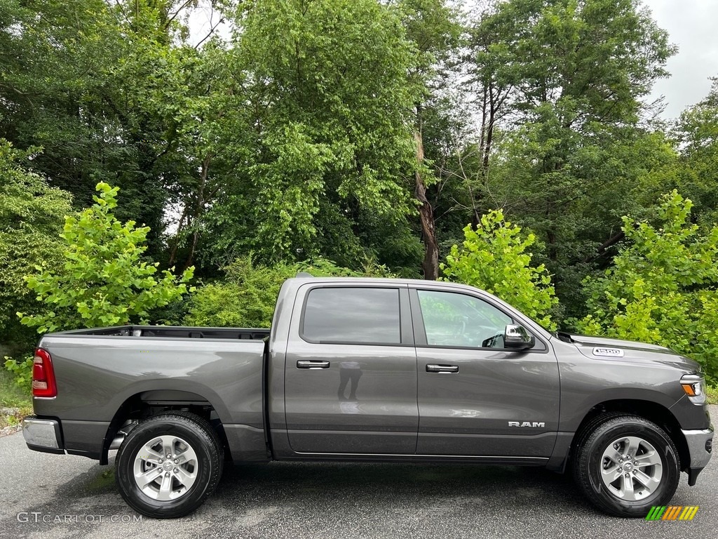 Granite Crystal Metallic 2023 Ram 1500 Laramie Crew Cab 4x4 Exterior Photo #146177349