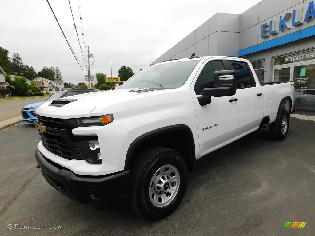 2024 Silverado 3500HD Work Truck Crew Cab 4x4 - Summit White / Jet Black photo #2