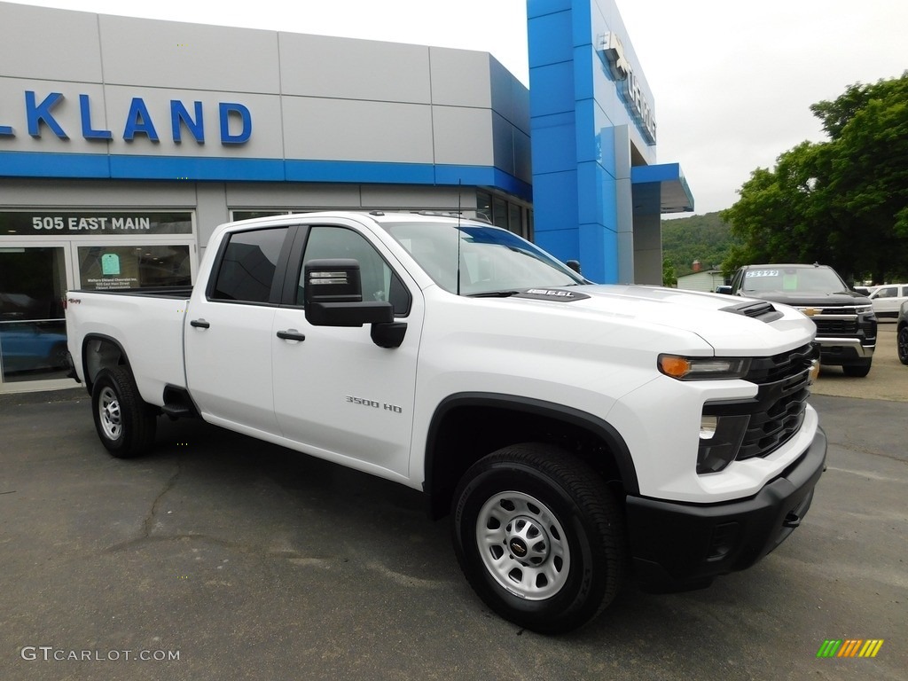 2024 Silverado 3500HD Work Truck Crew Cab 4x4 - Summit White / Jet Black photo #8