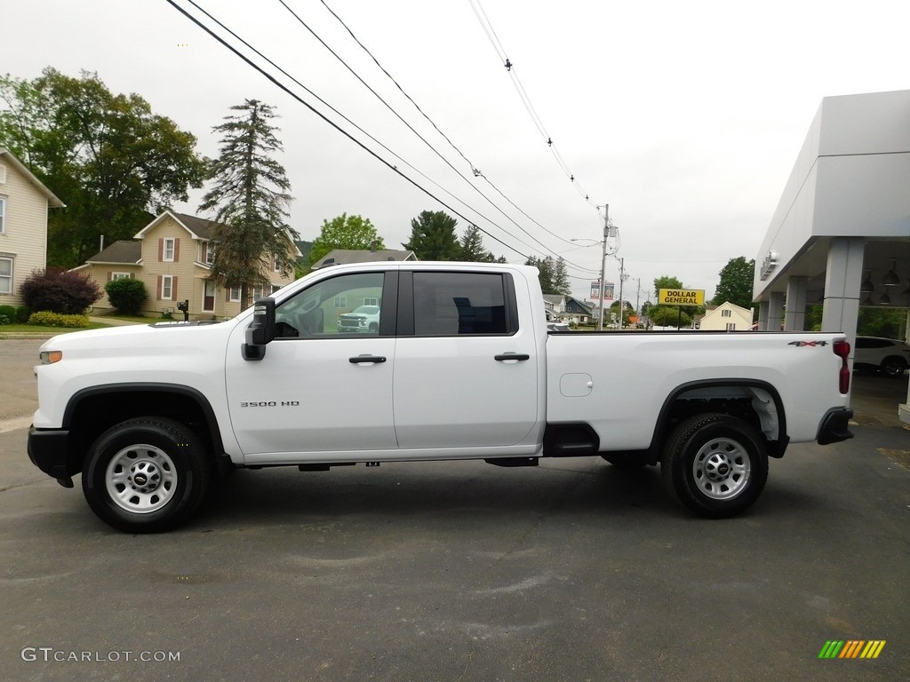 Summit White 2024 Chevrolet Silverado 3500HD Work Truck Crew Cab 4x4 Exterior Photo #146177949