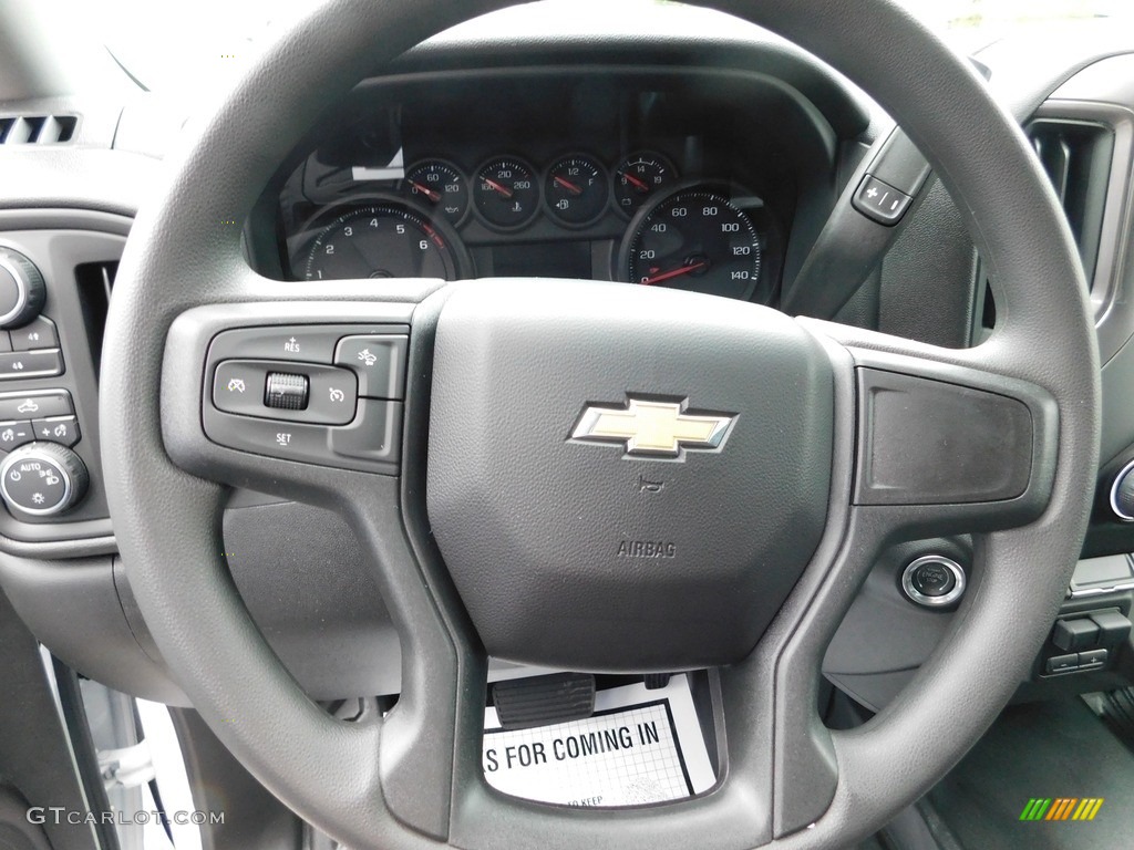 2024 Chevrolet Silverado 3500HD Work Truck Crew Cab 4x4 Jet Black Steering Wheel Photo #146178246