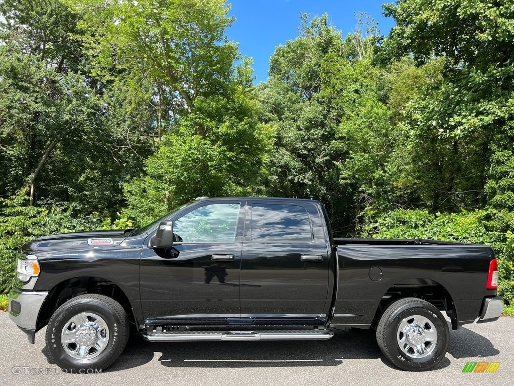 Diamond Black Crystal Pearl 2023 Ram 2500 Tradesman Crew Cab 4x4 Exterior Photo #146179701