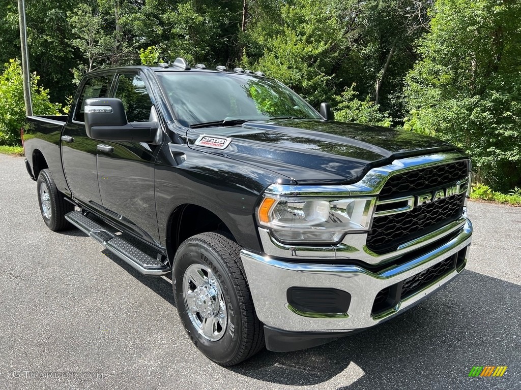 Diamond Black Crystal Pearl 2023 Ram 2500 Tradesman Crew Cab 4x4 Exterior Photo #146179774