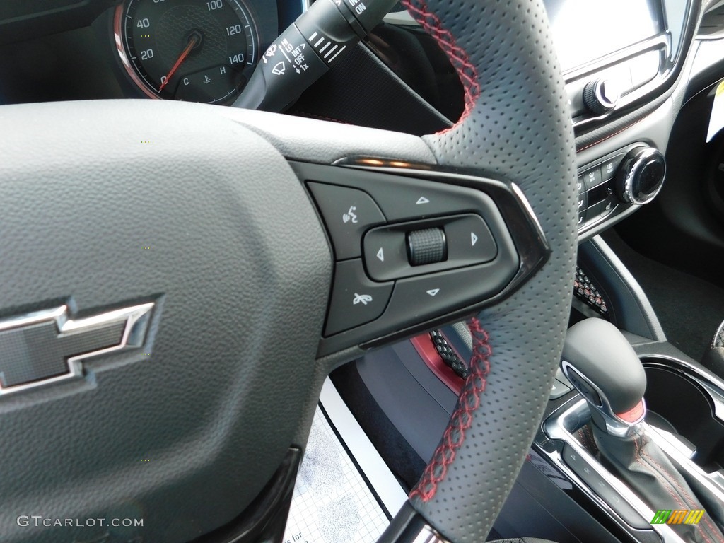 2023 Chevrolet TrailBlazer RS AWD Jet Black/Red Accent Steering Wheel Photo #146180562