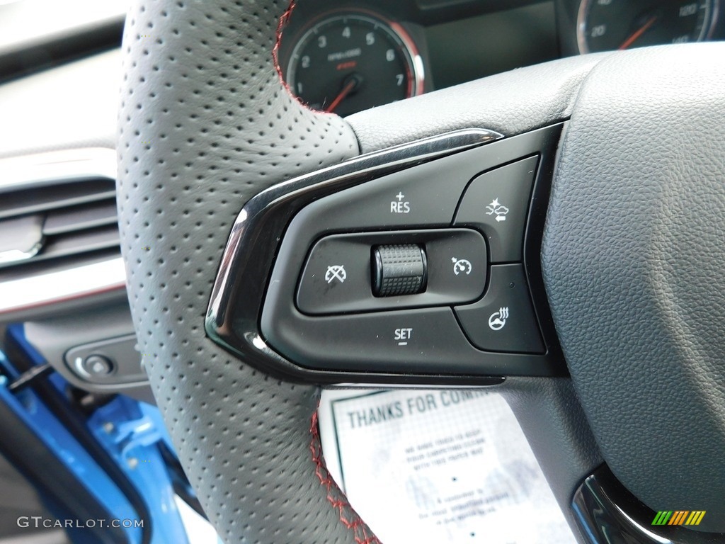 2023 Chevrolet TrailBlazer RS AWD Jet Black/Red Accent Steering Wheel Photo #146180592