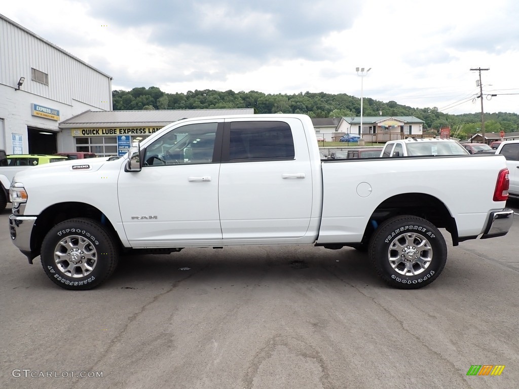 Bright White 2023 Ram 2500 Laramie Crew Cab 4x4 Exterior Photo #146180712