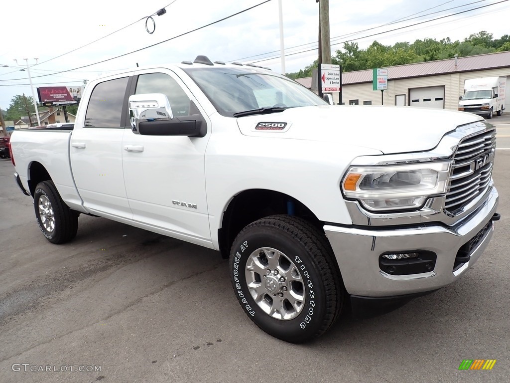 Bright White 2023 Ram 2500 Laramie Crew Cab 4x4 Exterior Photo #146180853