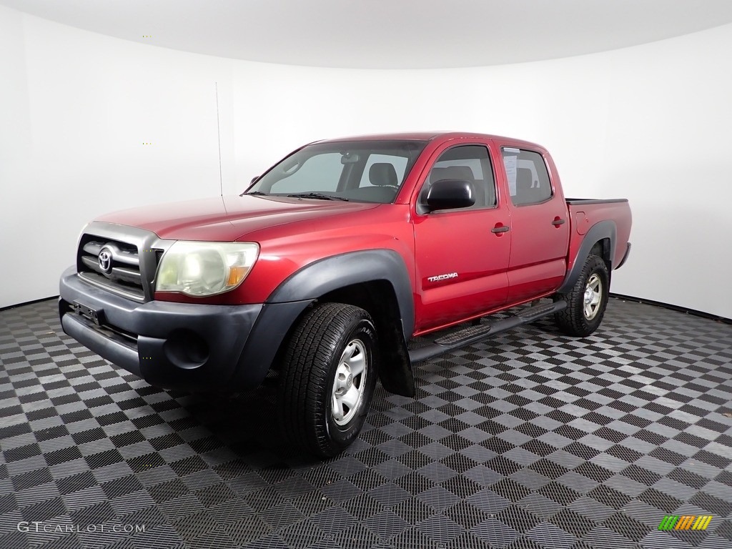 2008 Tacoma V6 Double Cab 4x4 - Impulse Red Pearl / Graphite Gray photo #3