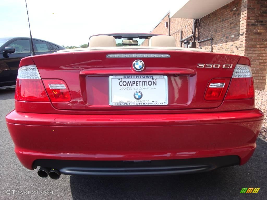 2006 3 Series 330i Convertible - Imola Red / Sand photo #5