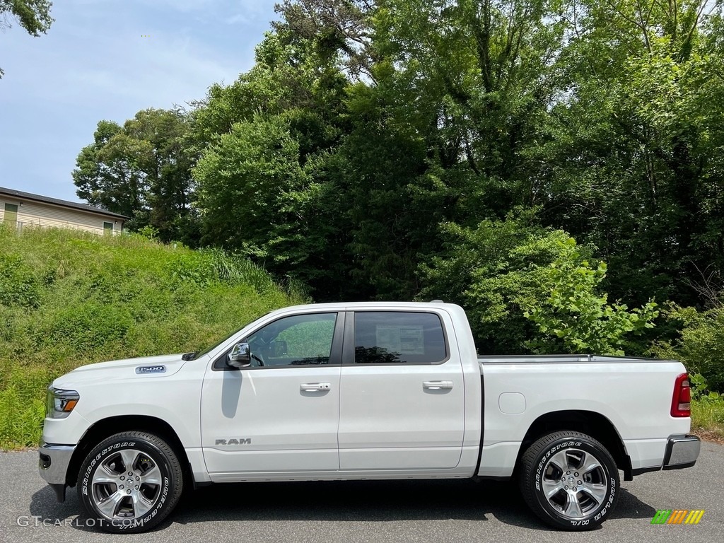 2023 1500 Laramie Crew Cab 4x4 - Ivory White Tri-Coat Pearl / Black photo #1