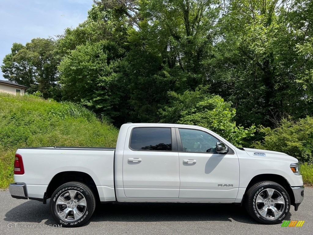 Ivory White Tri-Coat Pearl 2023 Ram 1500 Laramie Crew Cab 4x4 Exterior Photo #146182710