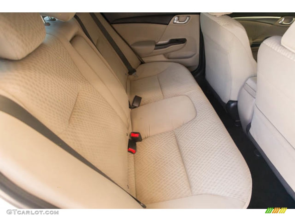2014 Civic EX Sedan - Taffeta White / Beige photo #20