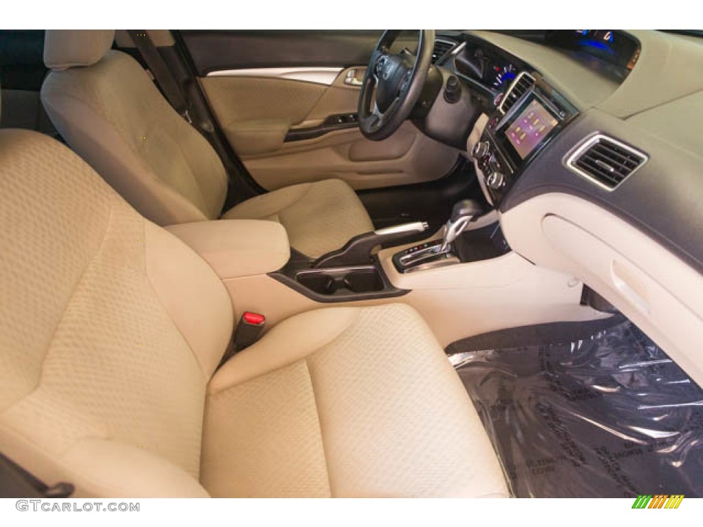 2014 Civic EX Sedan - Taffeta White / Beige photo #22