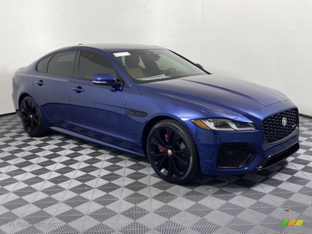 Bluefire Blue Metallic 2023 Jaguar XF R-Dynamic SE AWD Exterior Photo #146183469