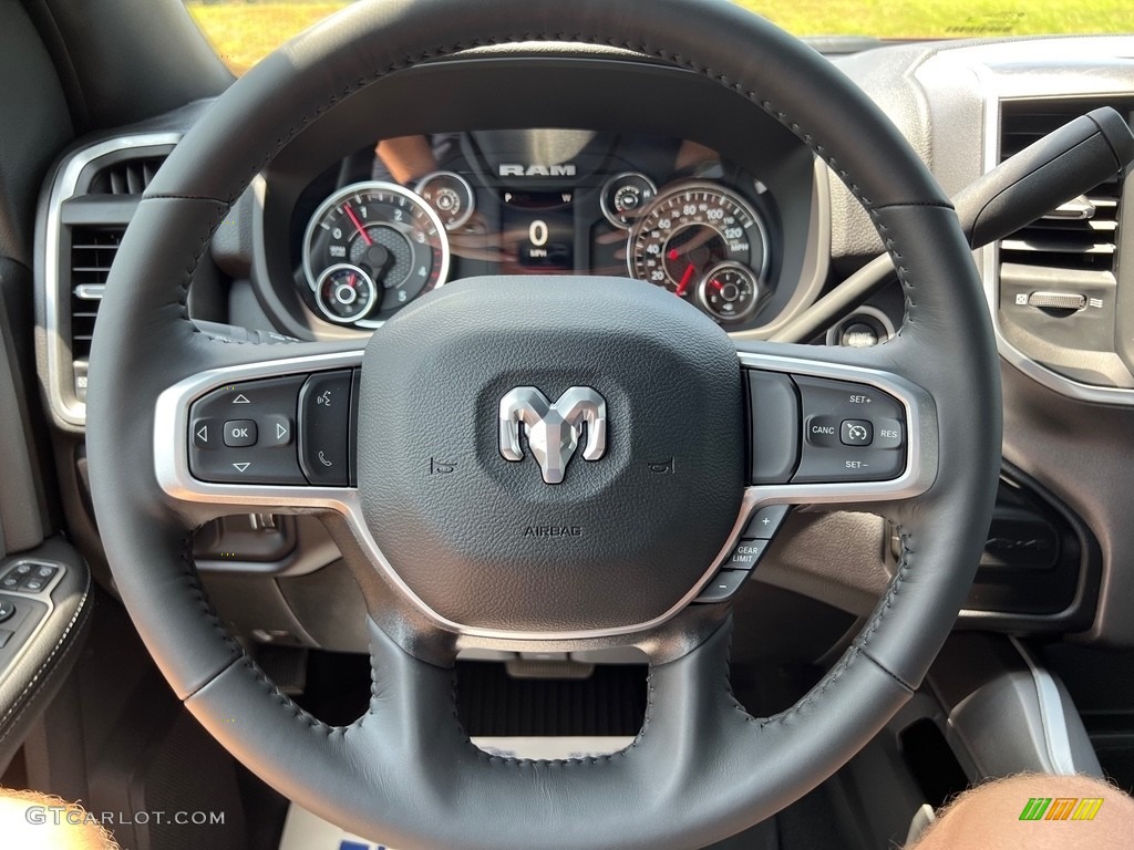 2023 Ram 2500 Big Horn Crew Cab 4x4 Diesel Gray/Black Steering Wheel Photo #146184729