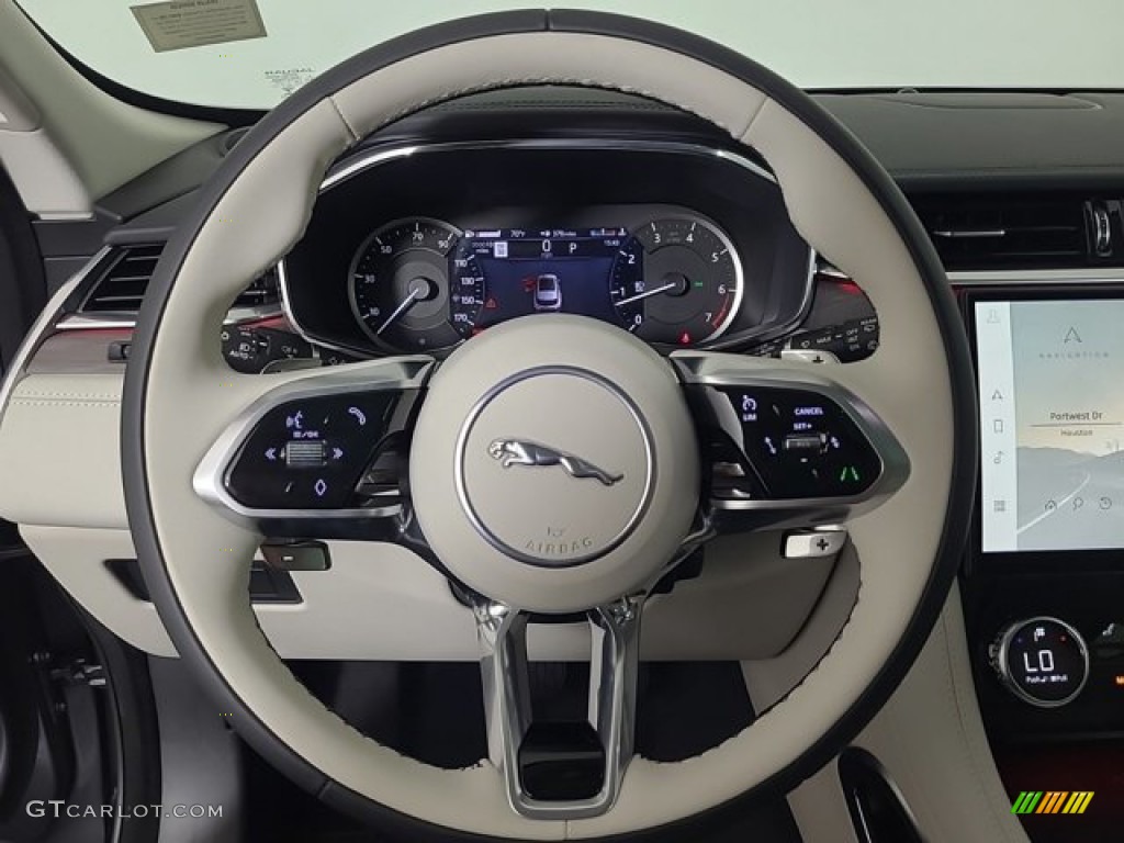 2023 Jaguar F-PACE P250 S Lt Oyster/Ebony Steering Wheel Photo #146184736