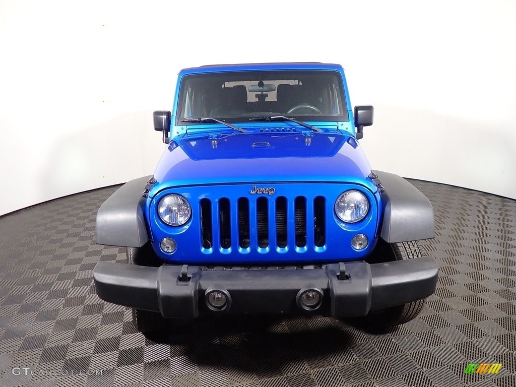 2015 Wrangler Sport 4x4 - Hydro Blue Pearl / Black photo #4