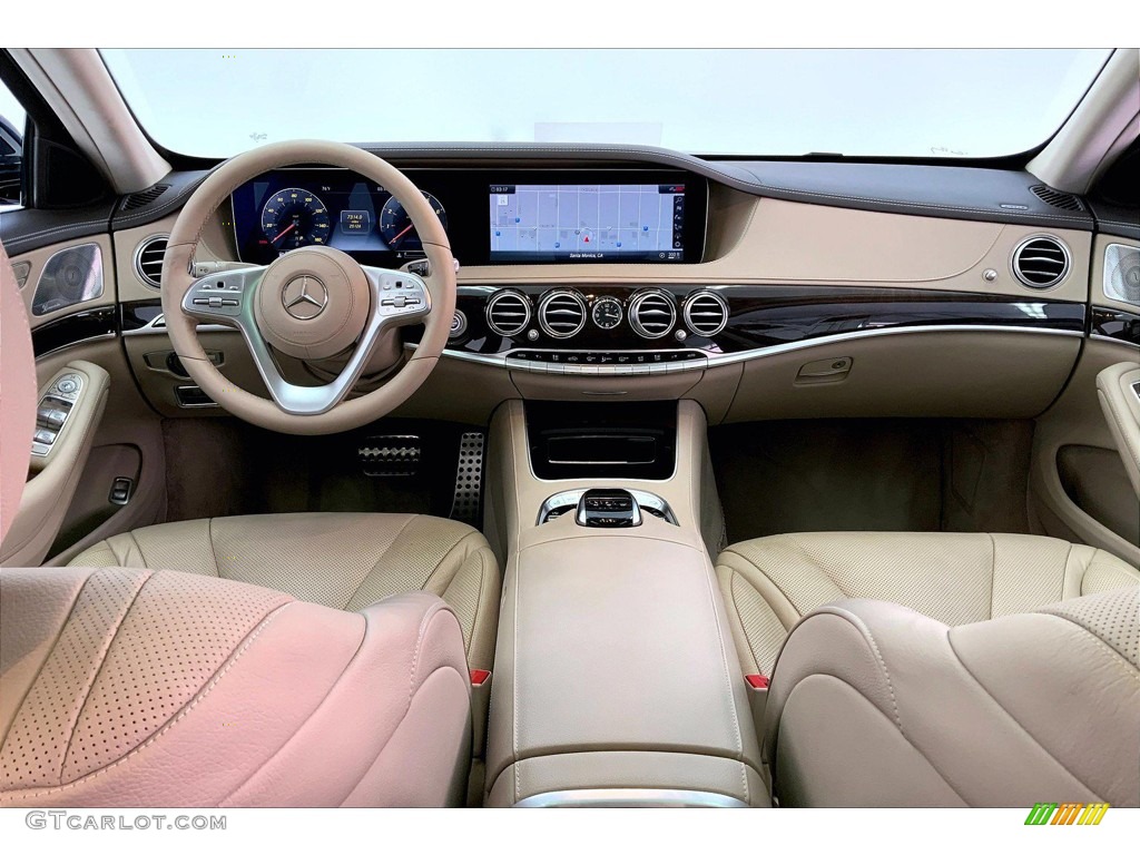 Silk Beige/Espresso Brown Interior 2020 Mercedes-Benz S 450 Sedan Photo #146187763