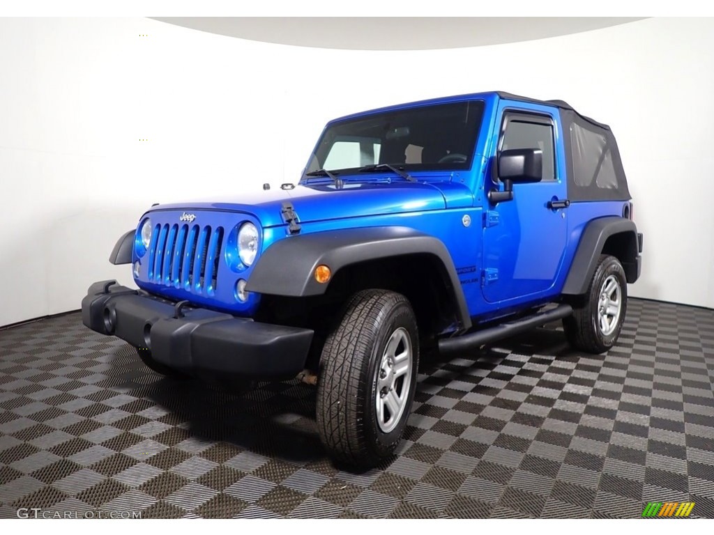 2015 Wrangler Sport 4x4 - Hydro Blue Pearl / Black photo #7