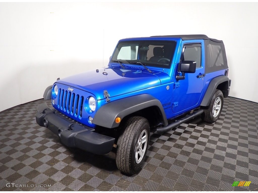 2015 Wrangler Sport 4x4 - Hydro Blue Pearl / Black photo #8