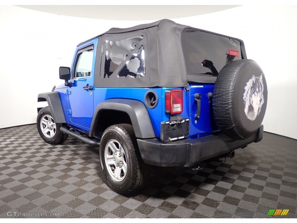 2015 Wrangler Sport 4x4 - Hydro Blue Pearl / Black photo #9