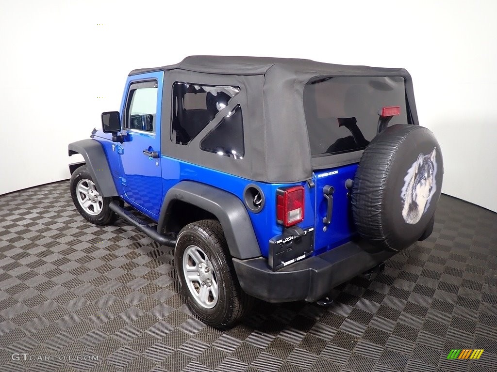2015 Wrangler Sport 4x4 - Hydro Blue Pearl / Black photo #10