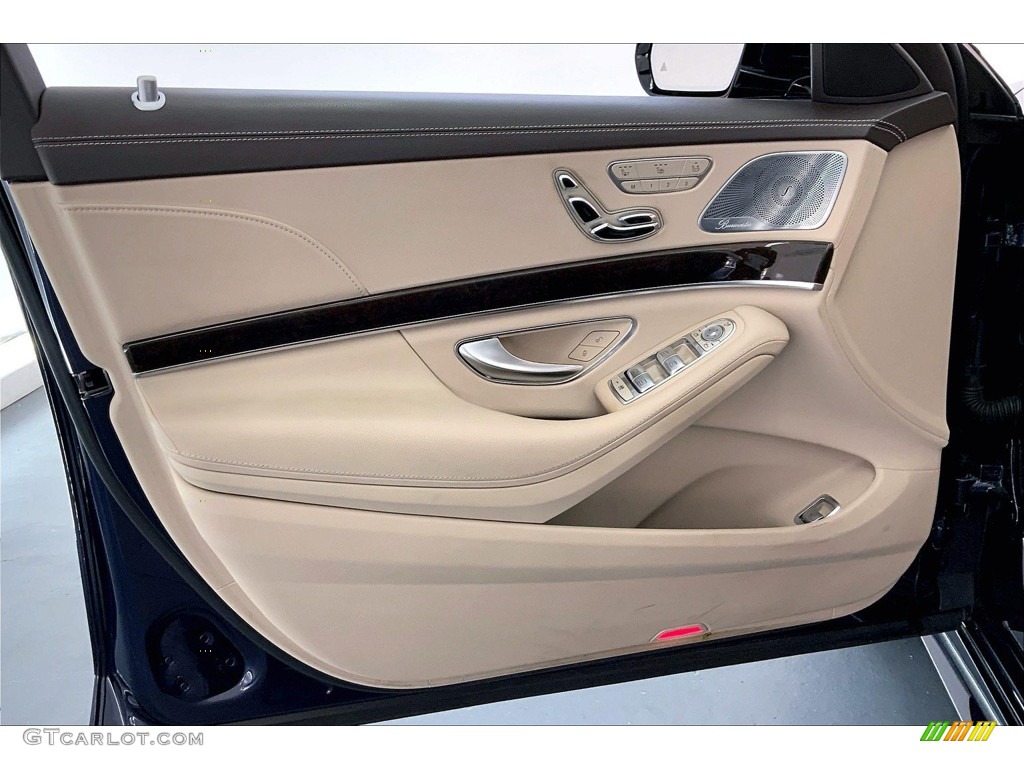2020 Mercedes-Benz S 450 Sedan Silk Beige/Espresso Brown Door Panel Photo #146188051