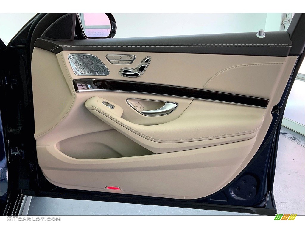 2020 Mercedes-Benz S 450 Sedan Silk Beige/Espresso Brown Door Panel Photo #146188077