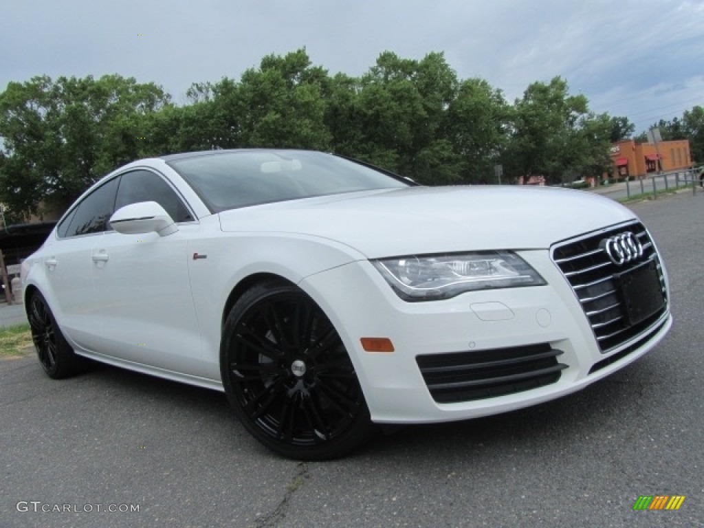 2012 A7 3.0T quattro Premium - Ibis White / Velvet Beige photo #1