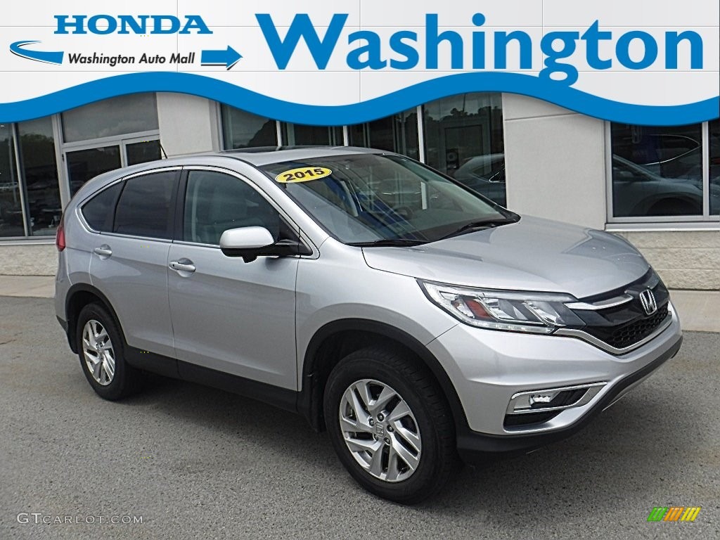 2015 CR-V EX AWD - Alabaster Silver Metallic / Gray photo #2