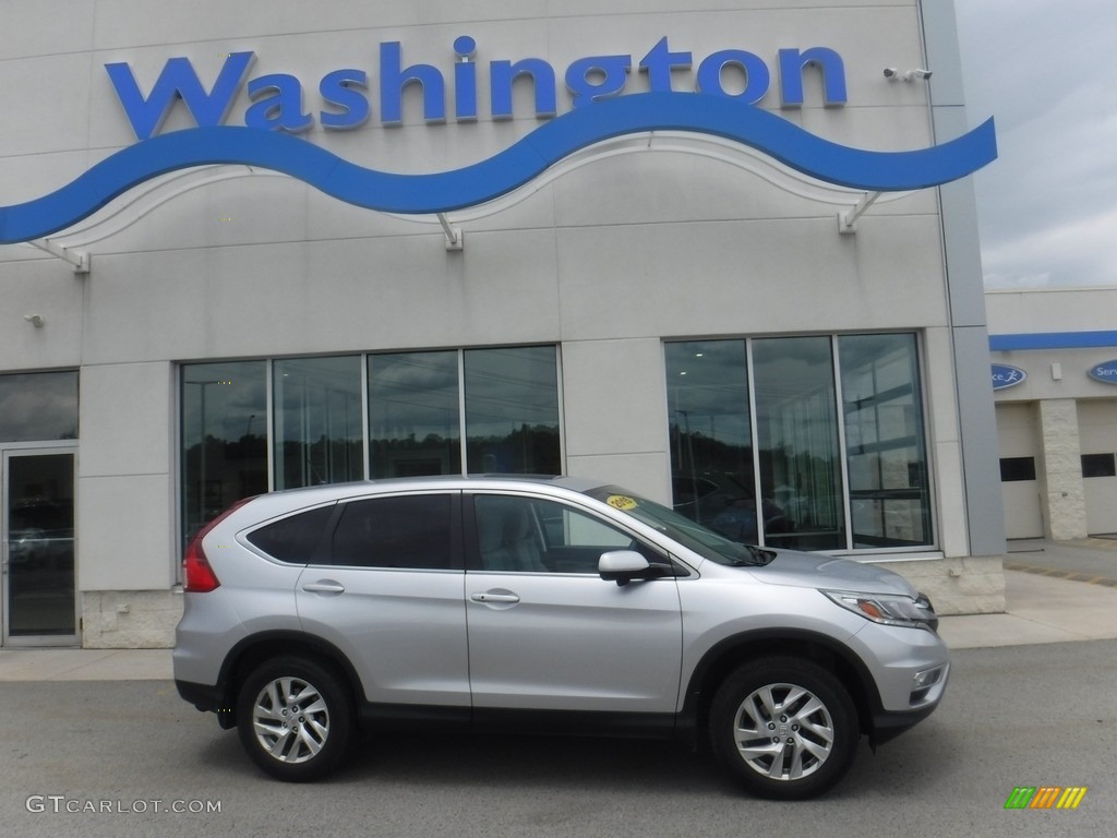 2015 CR-V EX AWD - Alabaster Silver Metallic / Gray photo #3