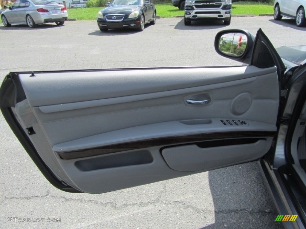 2010 BMW 3 Series 328i Convertible Gray Dakota Leather Door Panel Photo #146189382