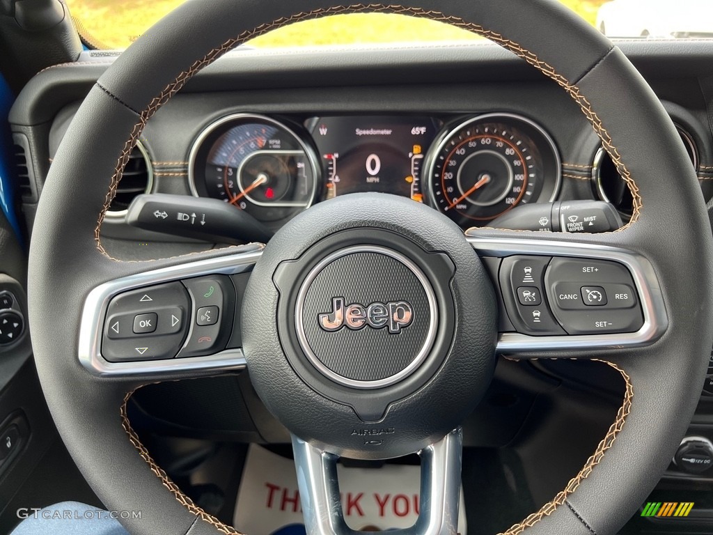 2023 Jeep Gladiator High Altitude 4x4 Black Steering Wheel Photo #146190051