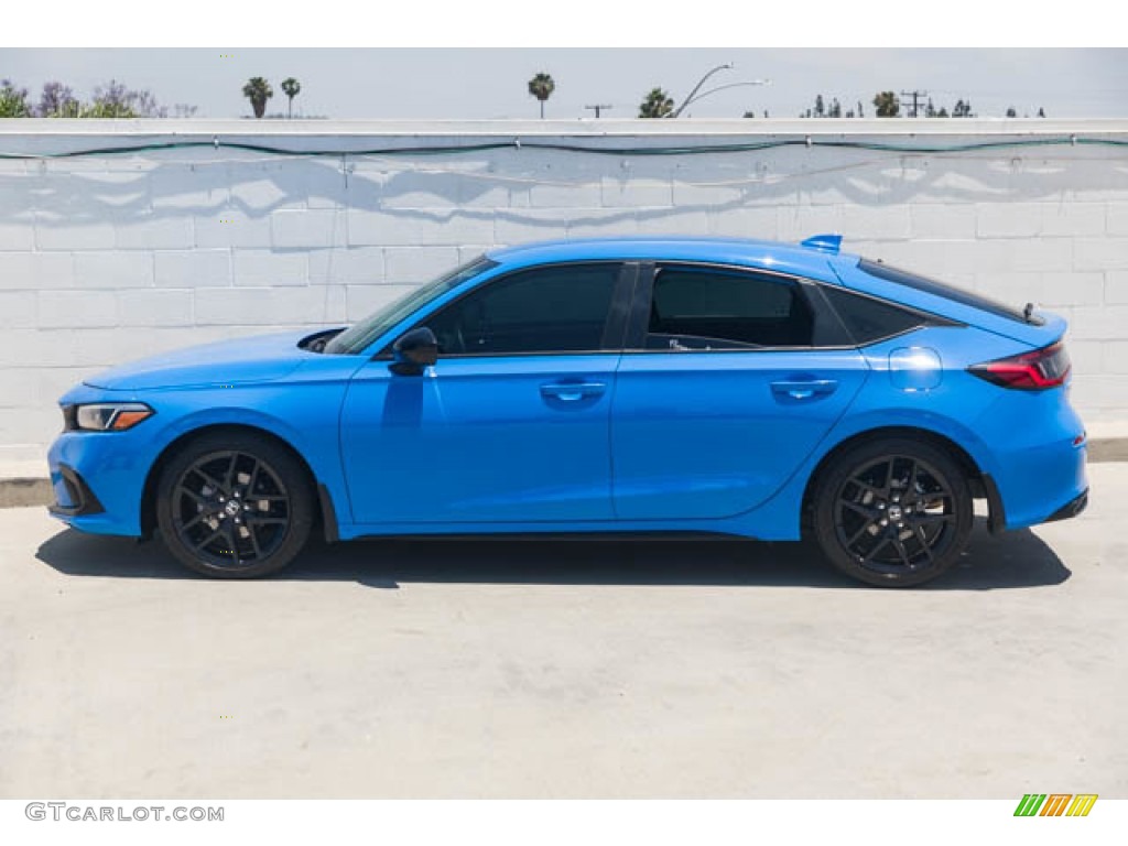 Boost Blue Metallic 2022 Honda Civic Sport Hatchback Exterior Photo #146190222