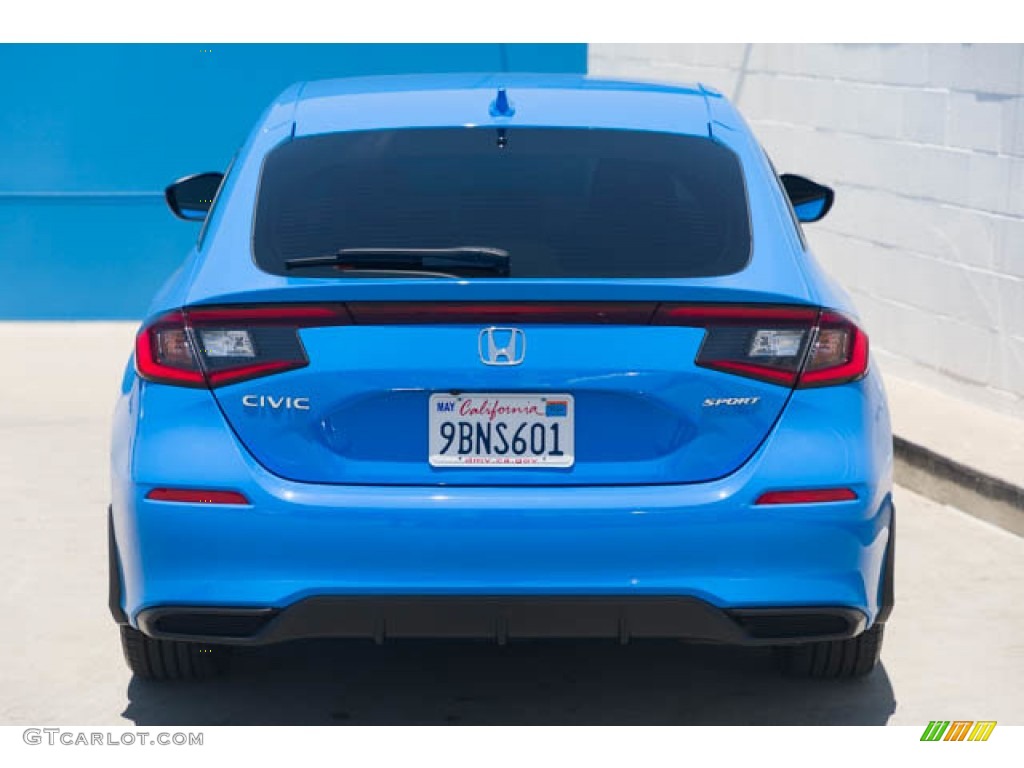 2022 Civic Sport Hatchback - Boost Blue Metallic / Black photo #9