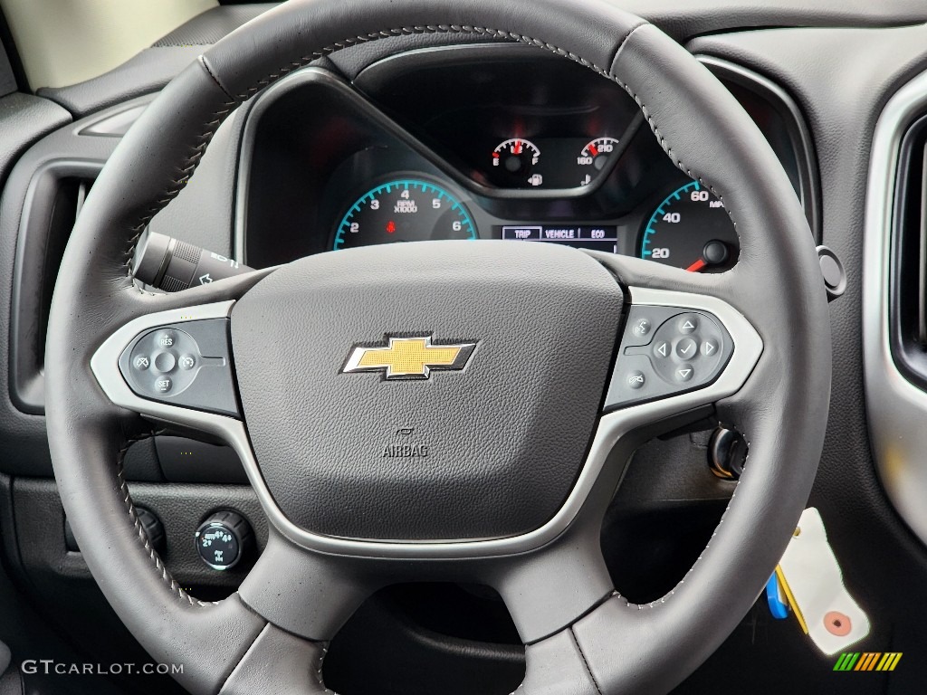 2022 Chevrolet Colorado LT Crew Cab 4x4 Jet Black Steering Wheel Photo #146190405