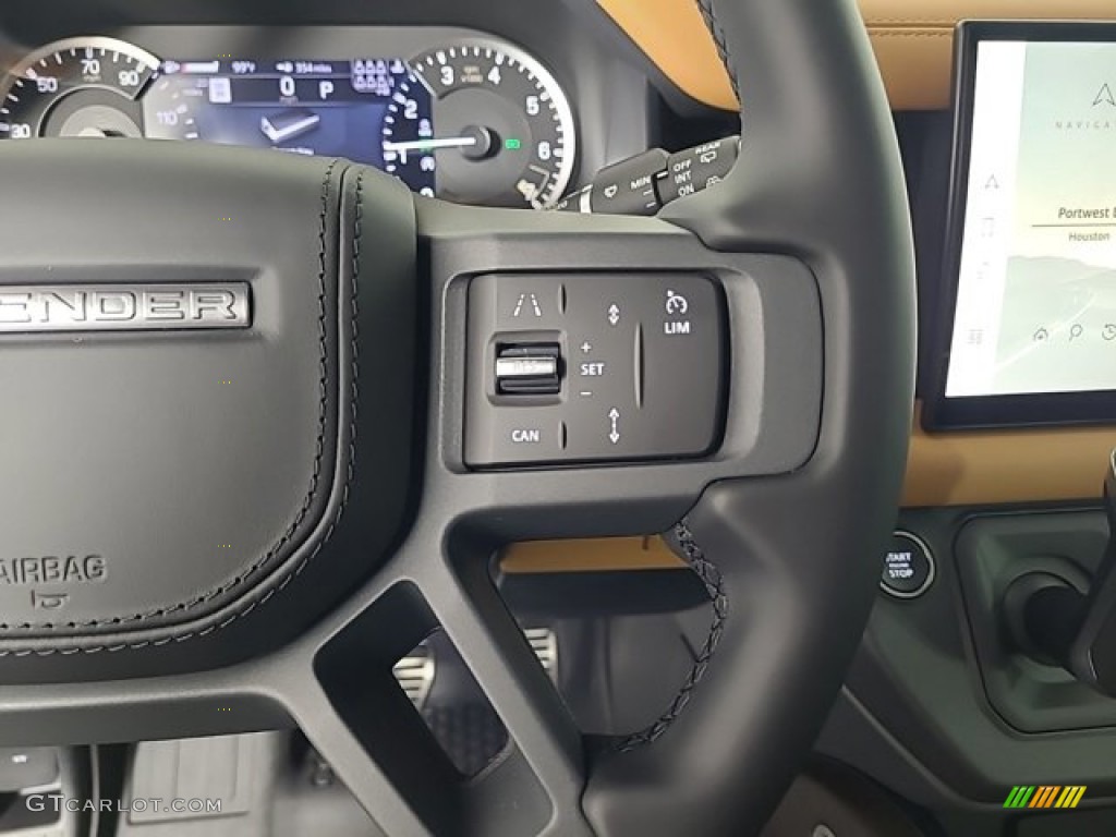 2023 Land Rover Defender 130 X Vintage Tan/Ebony Steering Wheel Photo #146190484