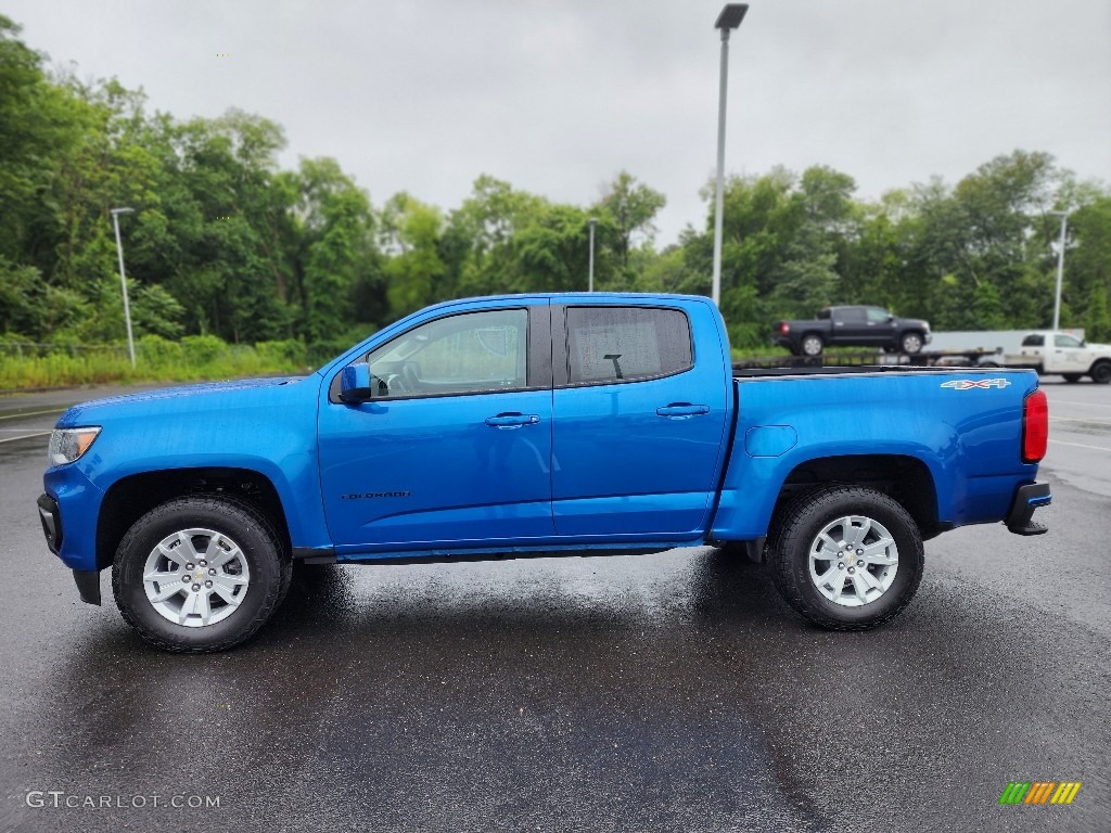 Bright Blue Metallic 2022 Chevrolet Colorado LT Crew Cab 4x4 Exterior Photo #146190561