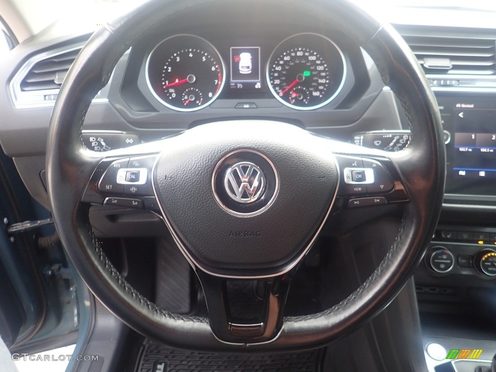 2019 Tiguan SE 4MOTION - Stone Blue Metallic / Titan Black photo #24
