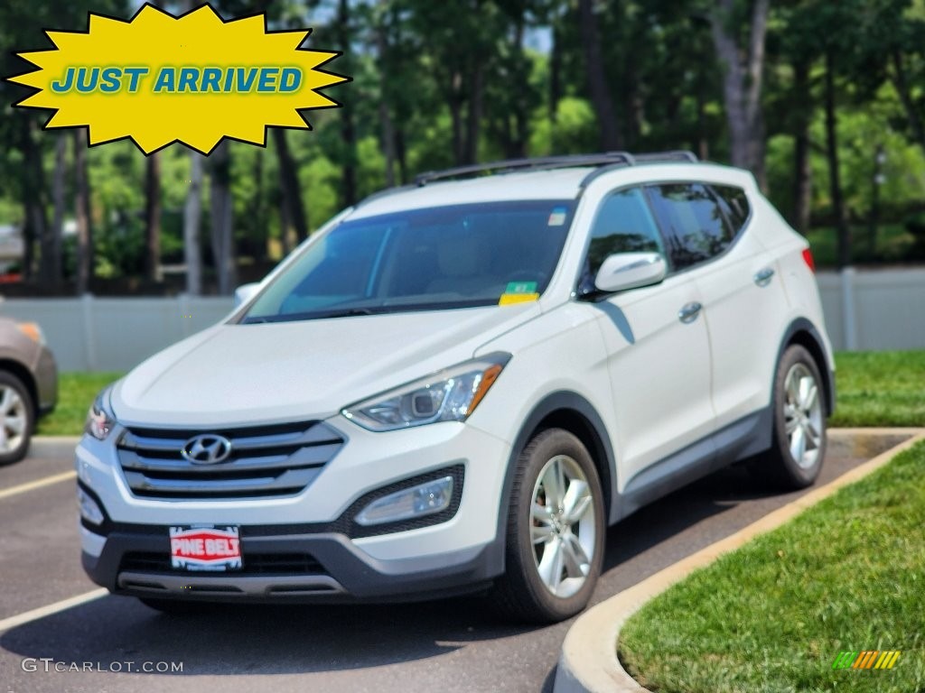 2014 Santa Fe Sport 2.0T FWD - Frost White Pearl / Beige photo #1