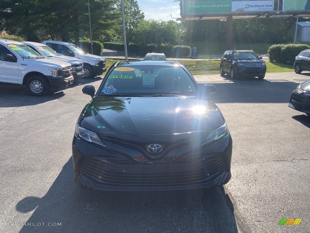 2020 Camry Hybrid LE - Midnight Black Metallic / Black photo #7